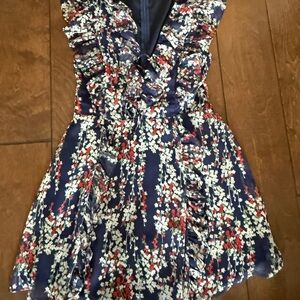 Elegant Floral Ruffle Mini Dress